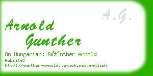 arnold gunther business card